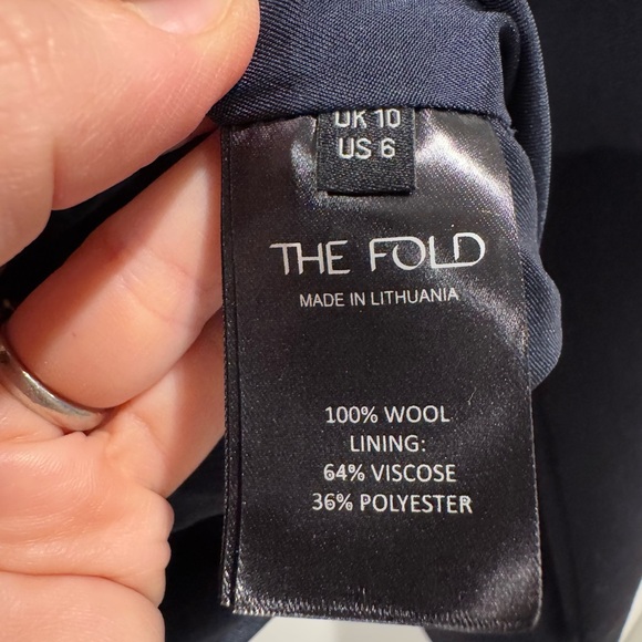 NWT The Fold navy Abbeville jacket - Picture 5 of 6